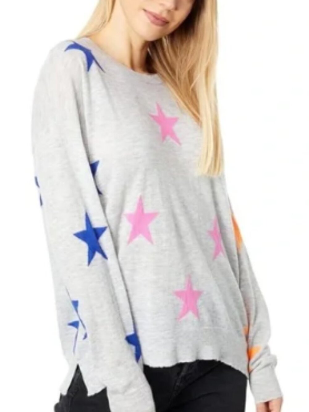 Sundry Stars Anthropologie Crew Neck Wool & Cashmere Blend Sweater XS Quirky Fun